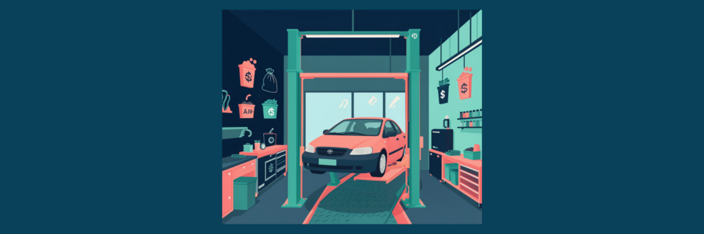 automotive vehicle work shop, waste management solution for multiple waste streams